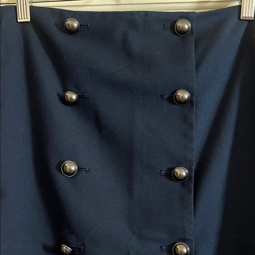Banana Republic Elegant Navy Blue Double-Breasted Skirt - Picture 2 of 3
